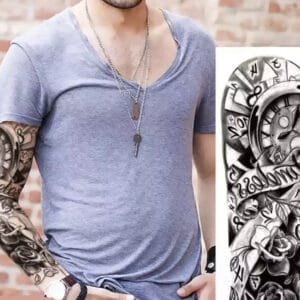 Tatouage ephemere bras intemporel