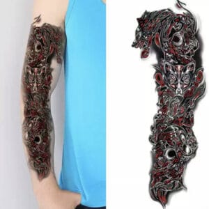 Tatouage ephemere manche magique rouge (2)