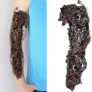 Tatouage ephemere manche magique rouge (2)