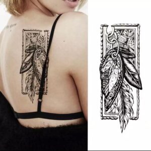 Tatouage ephemere plumes de la chance