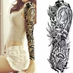 tatouage ephemere bras meca