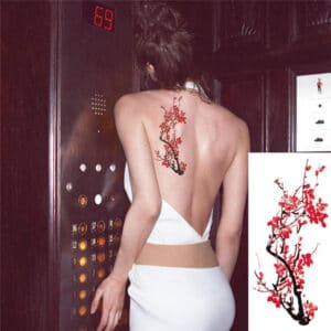 Tatouage ephemere dessin fleur de cerisier