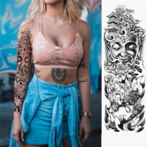 Tatouage ephemere manche Bouddha