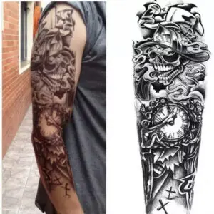 Tatouage ephemere manche le temps de la mort