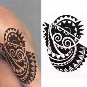 Tatouage ephemere motif maori