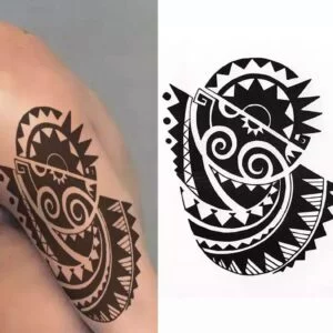 Tatouage ephemere motif maori