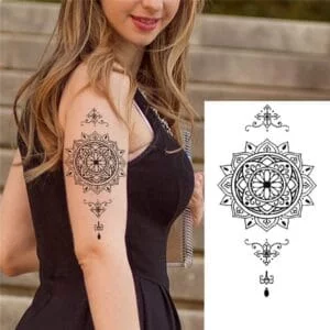 Tatouage ephemere tour mandala