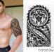 Tatouage ephemere tortue maori