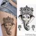 Tatouage ephemere petit ganesha