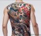 Tatouage ephemere poisson koï argenté