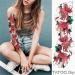 Tatouage ephemere manche fleuris
