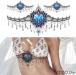 Tatouage ephemere underboob bijoux cœur de topaze