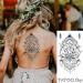 Tatouage ephemere poitrine fleur oriental