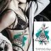 Tatouage ephemere fleur et triangle