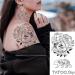 Tatouage ephemere visage fleuris