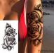 Tatouage ephemere dessin rose en noir